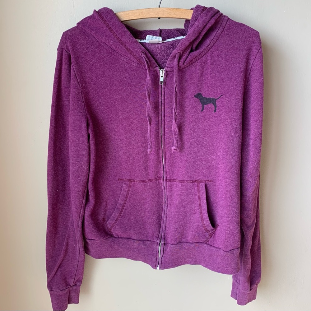 Victoria’s Secret PINK purple Love PINK full zip sweatshirt